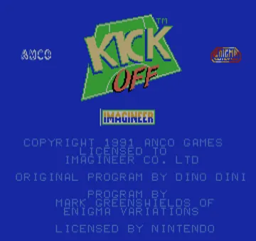 Kick Off (Europe) screen shot title